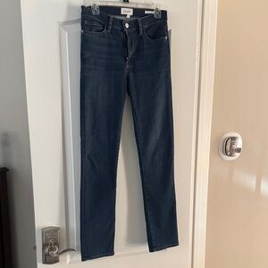 Frame Denim Women's Straight Leg Jeans - Dark Blue